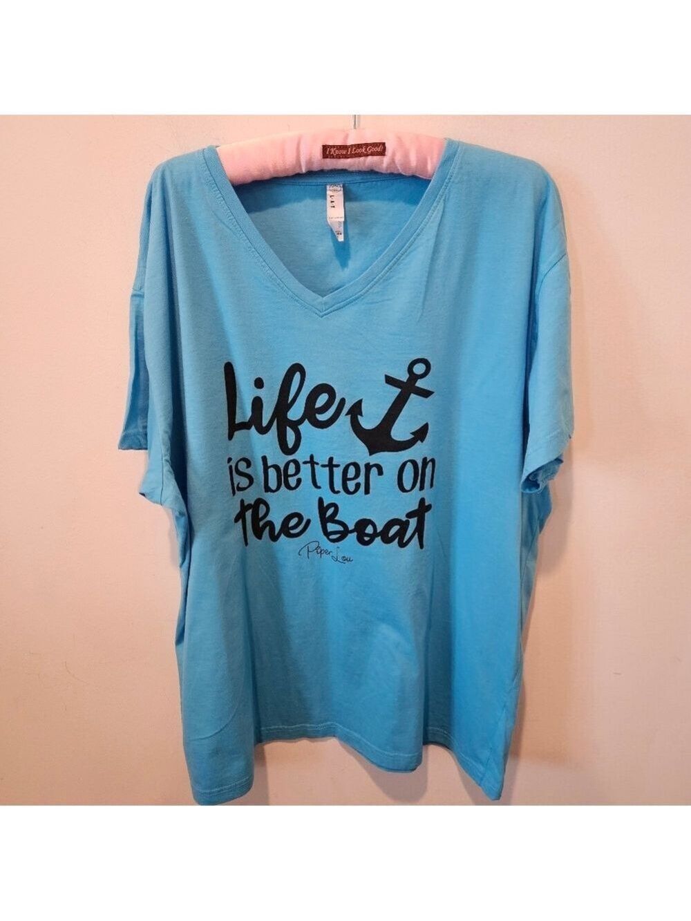 Live And Tell Women's Graphic Short Sleevwd V-Neck Tee, 3XL
